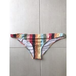 Rhythm Swim Bikini Bottom Multicolor Striped Swimwear